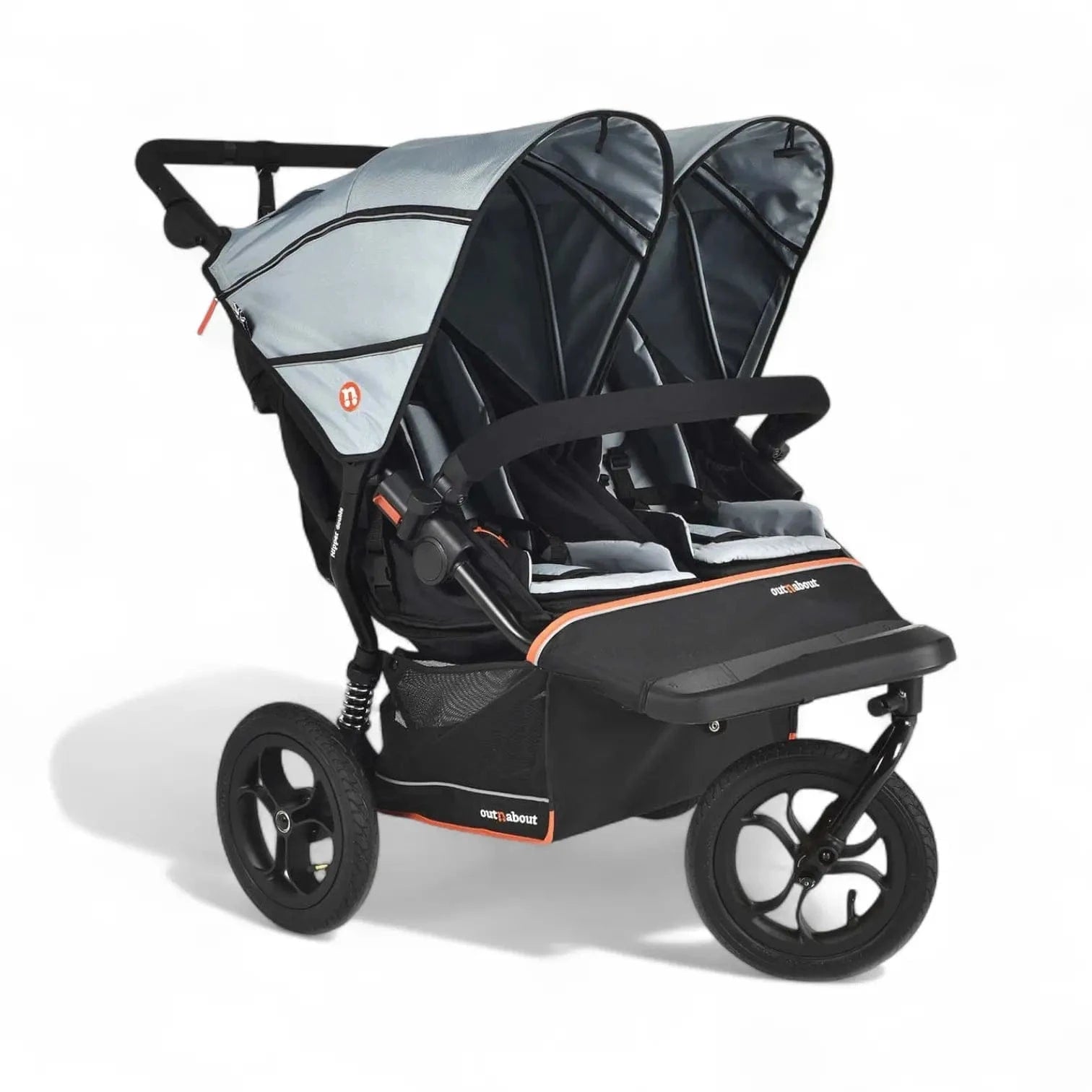 Nipper Double V6 Buggy 72cm Wide Side-by-Side Pram Little Peas