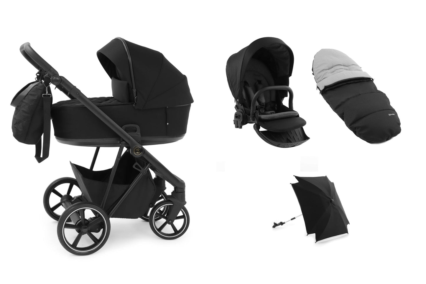 Outlet - Babystyle Prestige Pushchair Bundle - Ebony/Black