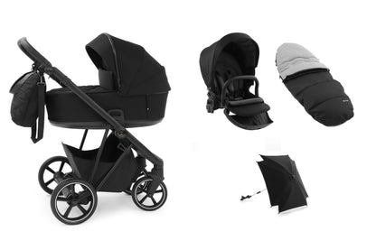 Outlet - Babystyle Prestige Pushchair Bundle - Ebony/Black