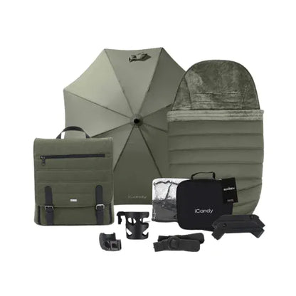 iCandy Peach 7 Accessories Bundle in Ivy