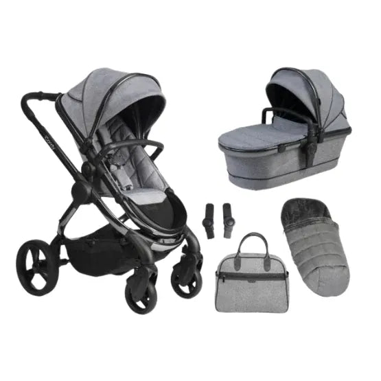 iCandy Peach Pushchair Bundle - Light Grey Check