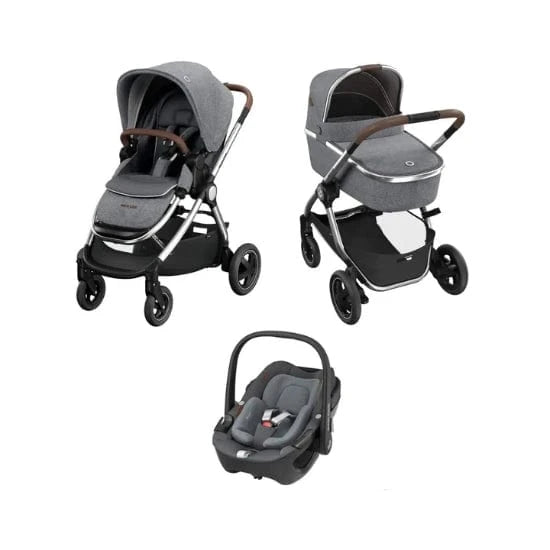Outlet - Maxi Cosi Adora Luxe Stroller with Carrycot & Pebble 360 Car Seat - Twillic Grey
