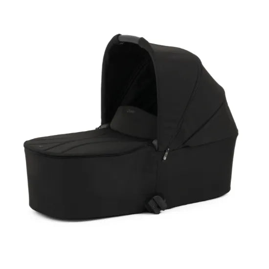 Oyster F-Lite Carrycot in Liquorice with extendable UPF50+ canopy and leatherette carry handle