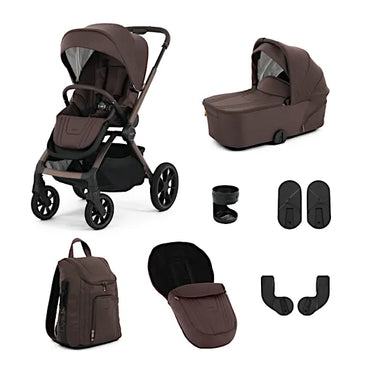 Oyster Vee Stroller & Carrycot Bundle - Chocolate