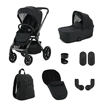 Oyster Vee Stroller & Carrycot Bundle - Liquorice