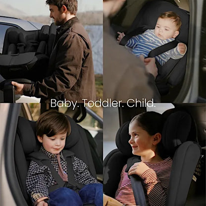 Silver Cross Motion 3 all-stage car seat growing from baby to toddler to child, from harnessed newborn to high-back booster
