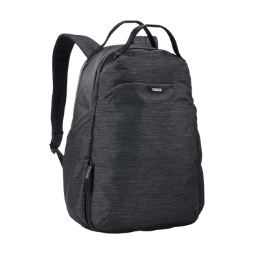 Thule Changing Backpack in black, front three-quarter view