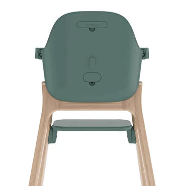 Rear view of the UPPAbaby Ciro V2 High Chair in Betsy spruce green showing the back of the seat