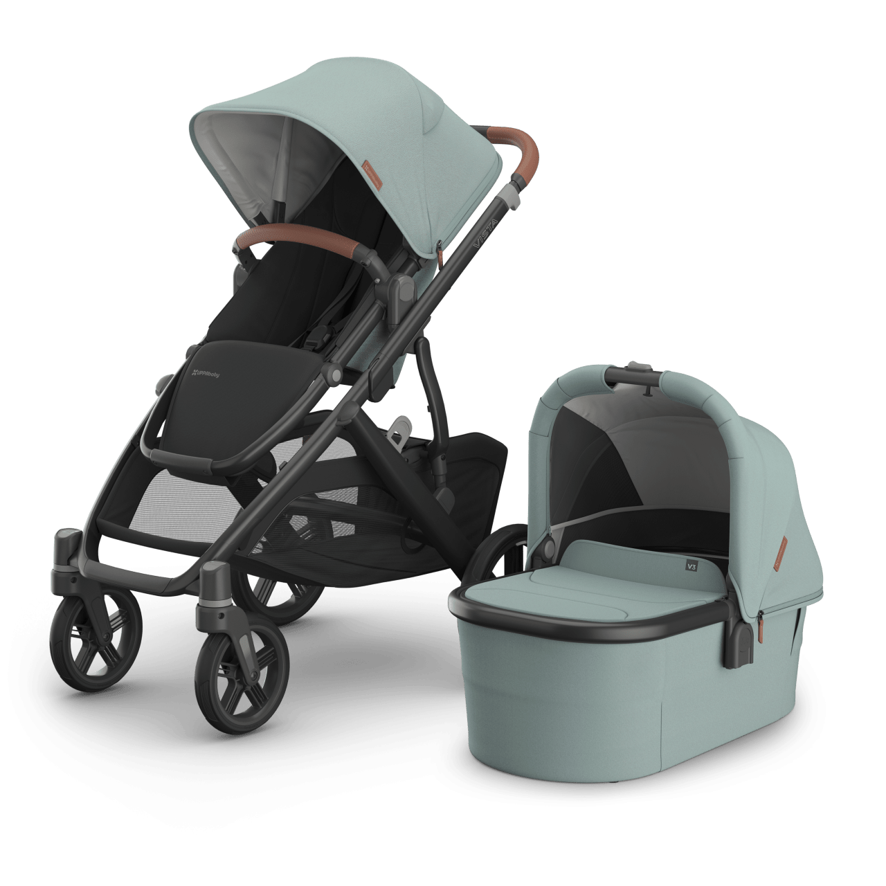 uppababy vista v2 fold with bassinet UPPAbaby Vista V3 Pushchair & Carrycot Bundle