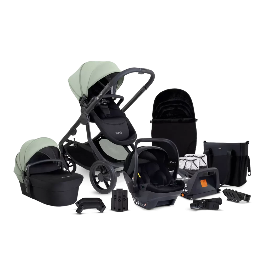 iCandy Orange 4 Travel System with Cocoon and Base Pistachio at Little Peas